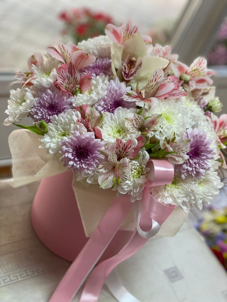 Цветы в коробке "Солнечное утро" в Севастополе